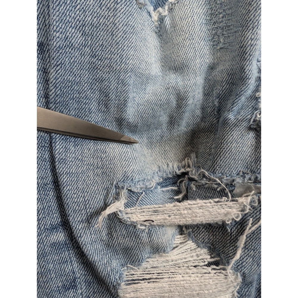 Bke Mens Jeans Size 28 x 30 Alec Skinny Distressed Cotton Blend Blue - Picture 5 of 16